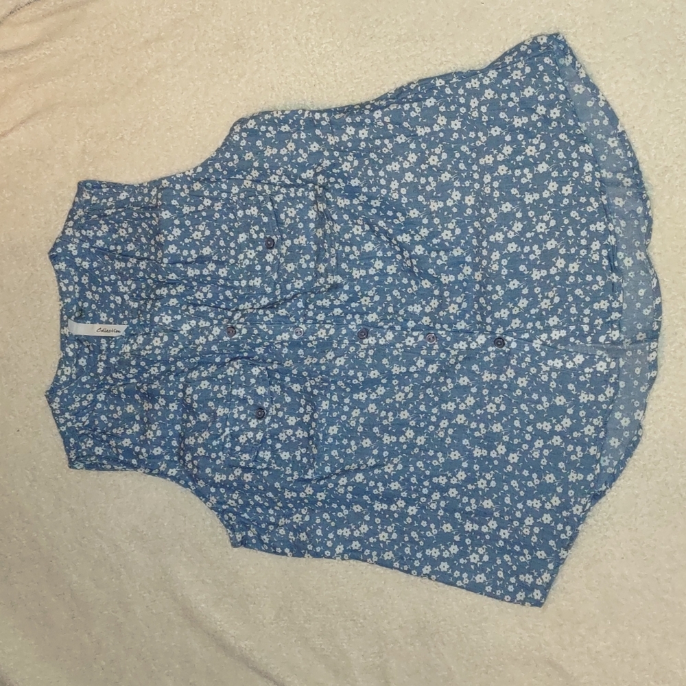 Nwot Ny collection flower button down tank size large